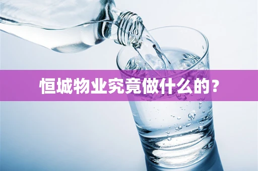 恒城物业究竟做什么的？