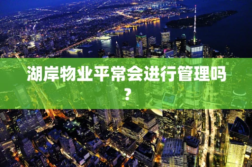 湖岸物业平常会进行管理吗？