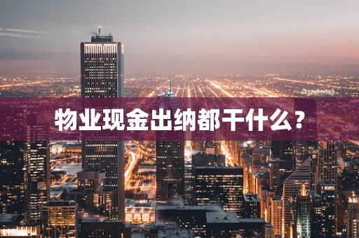 物业现金出纳都干什么？