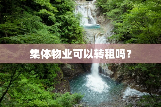 集体物业可以转租吗？