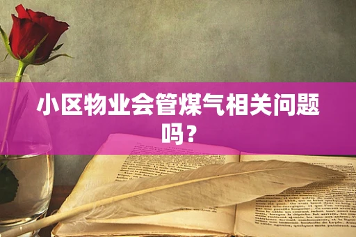 小区物业会管煤气相关问题吗？