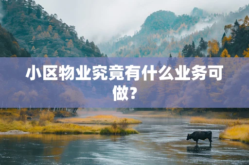 小区物业究竟有什么业务可做？