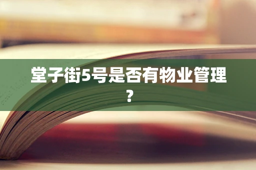 堂子街5号是否有物业管理？