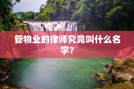 管物业的律师究竟叫什么名字？