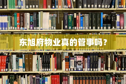 东旭府物业真的管事吗？