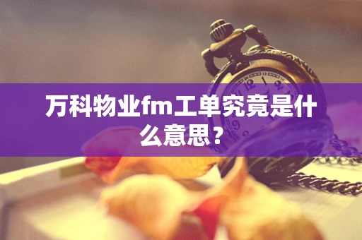 万科物业fm工单究竟是什么意思？