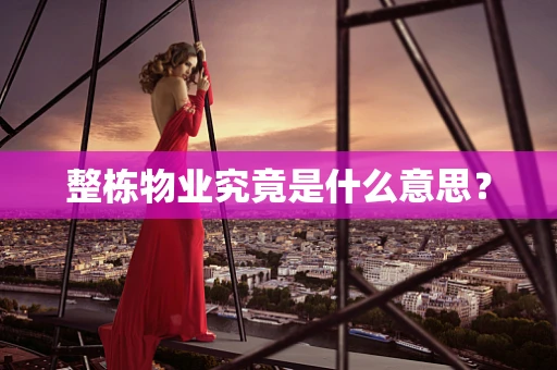 整栋物业究竟是什么意思？