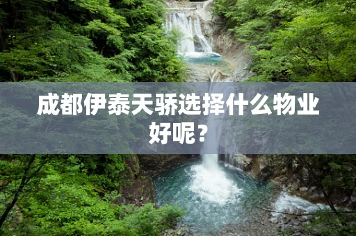 成都伊泰天骄选择什么物业好呢？