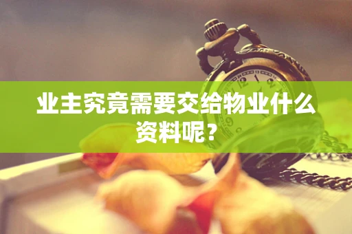 业主究竟需要交给物业什么资料呢？