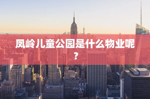 凤岭儿童公园是什么物业呢？