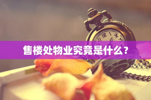 售楼处物业究竟是什么？