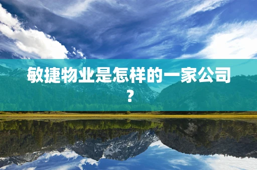 敏捷物业是怎样的一家公司？
