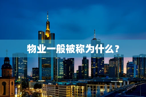物业一般被称为什么？