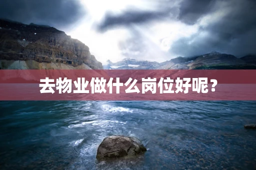 去物业做什么岗位好呢？