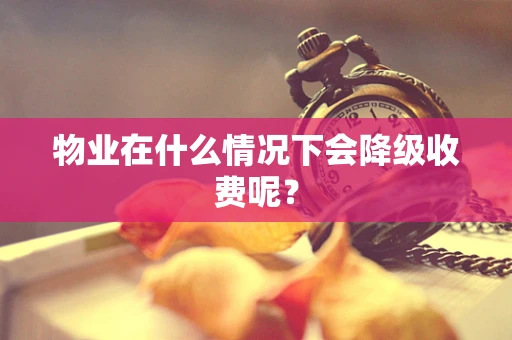 物业在什么情况下会降级收费呢？