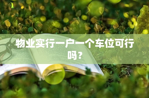 物业实行一户一个车位可行吗？