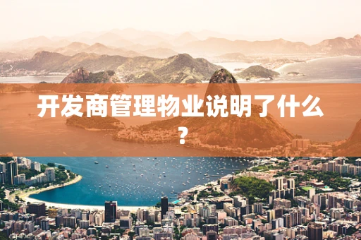 开发商管理物业说明了什么？