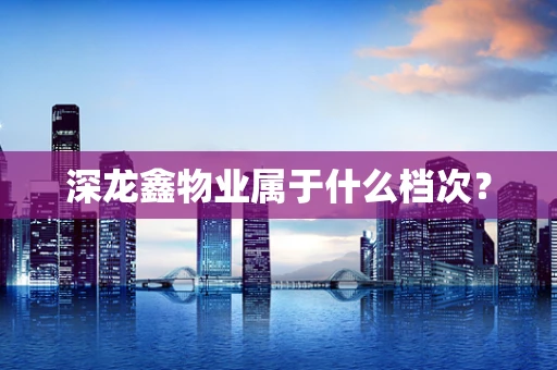 深龙鑫物业属于什么档次？