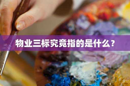 物业三标究竟指的是什么？
