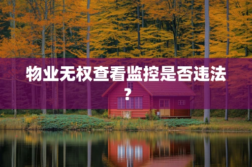 物业无权查看监控是否违法？