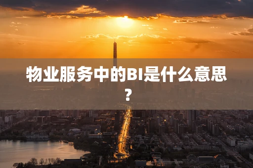 物业服务中的BI是什么意思？