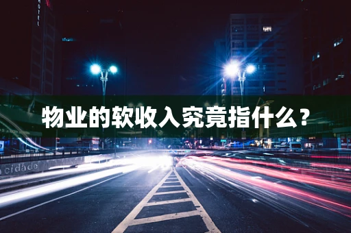 物业的软收入究竟指什么？