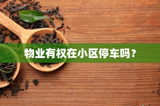 物业有权在小区停车吗？