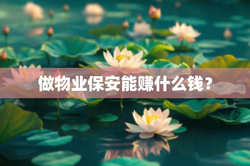 做物业保安能赚什么钱？