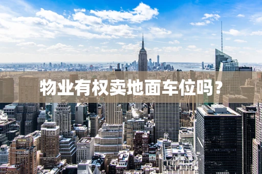 物业有权卖地面车位吗？