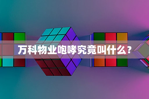 万科物业咆哮究竟叫什么？
