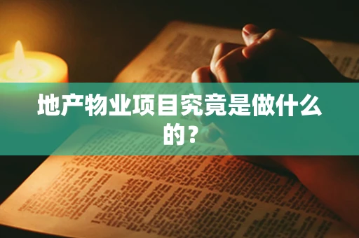 地产物业项目究竟是做什么的？